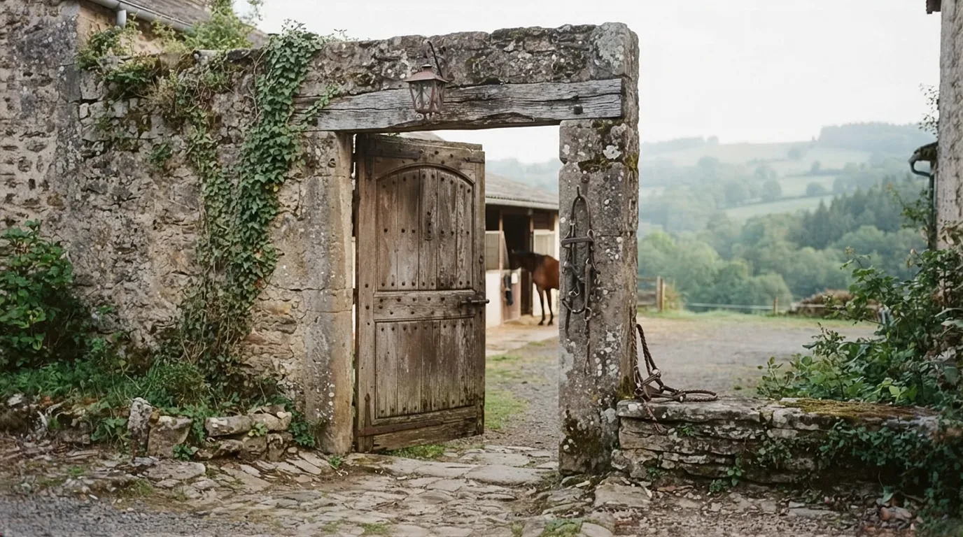 Entrée du Equidys – Élevage d'Io, centre équestre à Saint-Michel-de-Bannières
